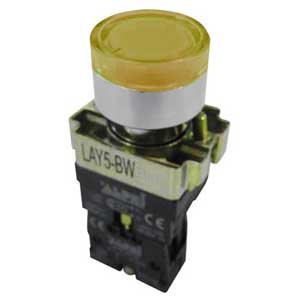 24V Yellow LED Illuminated Rotary Button No AP/INT/B3561-I