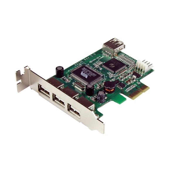 Startech.com PEXUSB4DP Scheda Pci Express basso prfilo con 4 porte USB 2.0 ad alta velocità