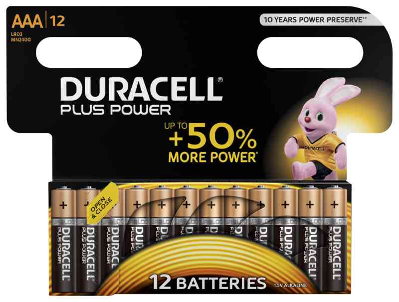 Duracell Plus Power Ministilo (AAA) in blister da 12 pile