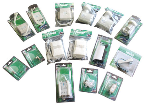 Adattatore per connettori tipo F, presa /presa, confezione blister