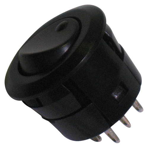 Deviatore a bilancere bipolare on-on 5a-125v nero miyama DS-059 F-BS Miyama