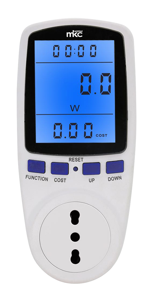Misuratore di potenza 16A 230V con display LCD, Mod. POWER EASY NEW
