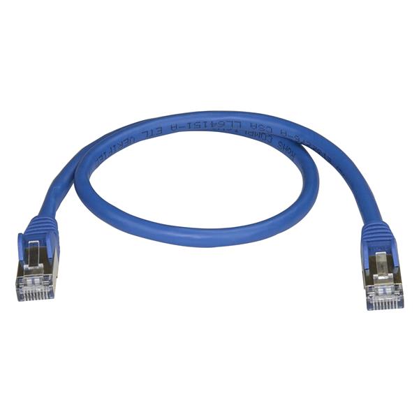 Startech.com 6ASPAT50CMBL Cavo Ethernet CAT6a da 50cm - Cavo di rete Lan RJ45 10 Gigabit Schermato 100W PoE - Cavo dati patch STP 10GbE - Testato individualmente - Certificato UL/TIA - Blu (6ASPAT50CMBL)