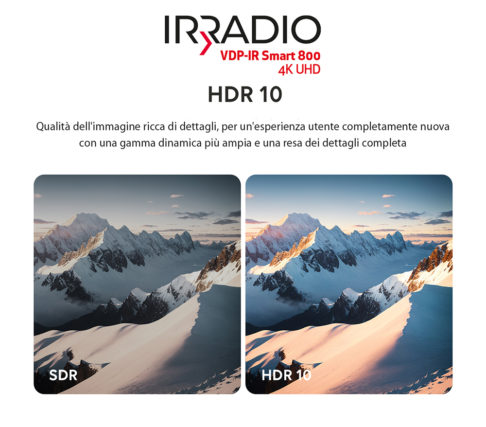 VDP-IR Smart 800 4K UHD - Videoproiettore 4K Ultra HD  2160p, con Sistema GTV