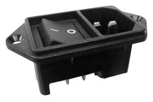 10A Three-Pole Panel Power Plug with Switch SPP/253-C