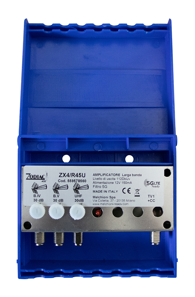 AX4/R45U - Amplificatore DVB-T2  5G Free da palo a 3 ingressi, bande: IV - V - UHF