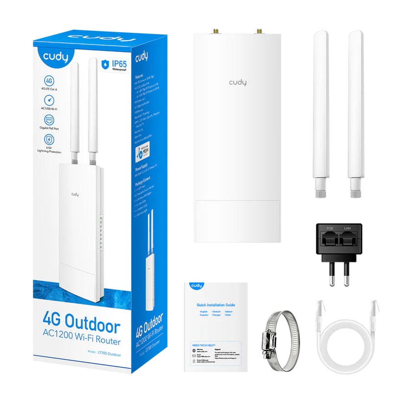 LT700 Outdoor - Outdoor 4G Cat 6 AC1200 Wi-Fi Router