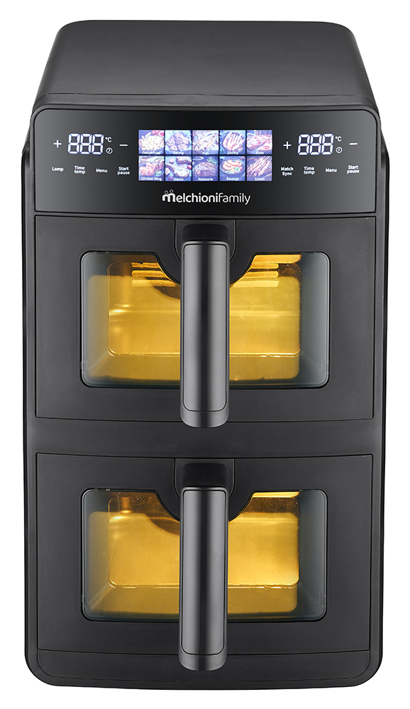 Friggitrice ad aria GIULIA 10L doppio cassetto verticale nera