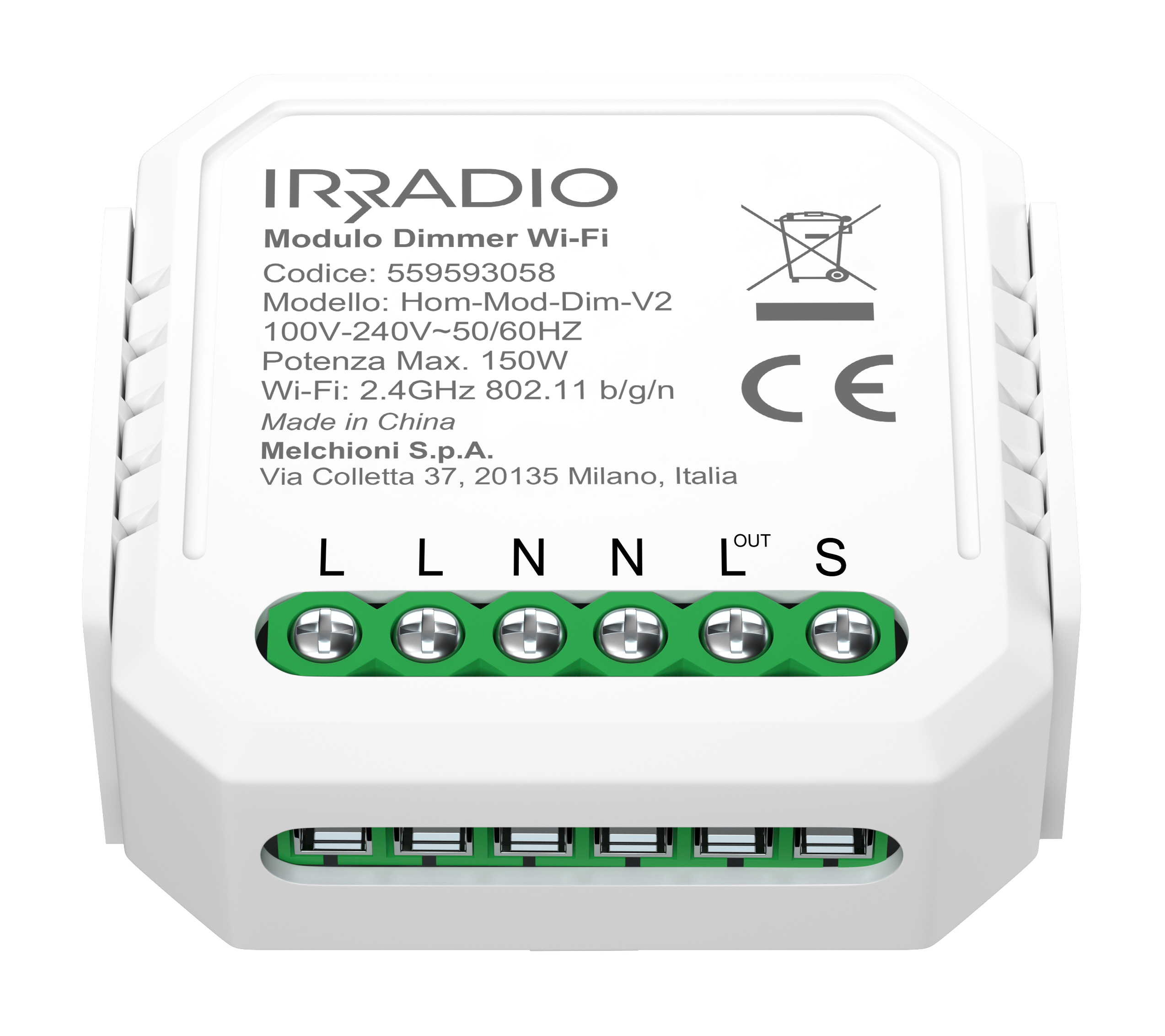 Hom-Mod-Dim-V2 150W recessed WiFi dimmer module