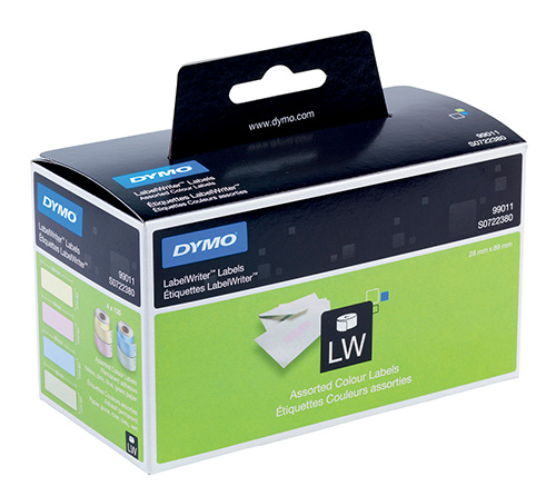 Etichette DYMO® LabelWriter™ Colori Giallo/Rosso/Blu/Verde - 28 x 89 mm