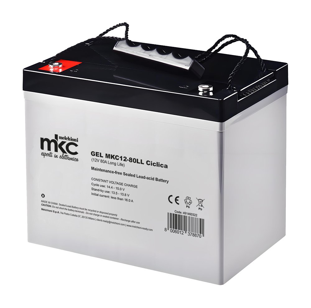 Accumulatore GEL MKC12-80LL 12V 80A Long Life 10 anni
