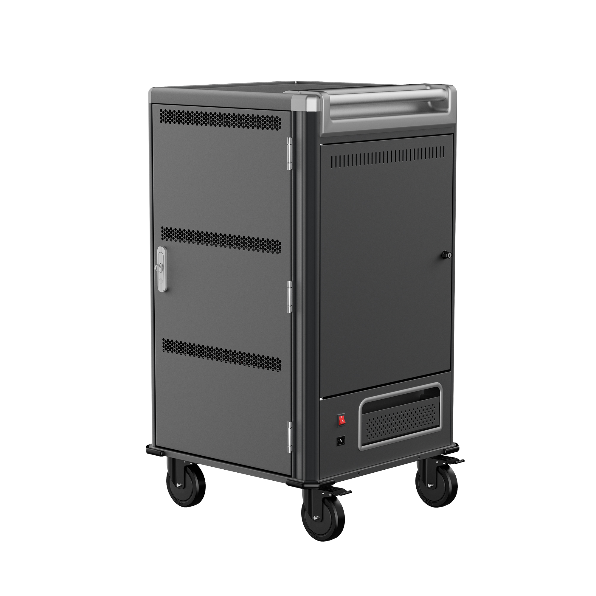 EW1700 - Carrello di ricarica per laptop/tablet con 30 alloggiamenti e sistema di ricarica intelligente, per laptop fino a 17", AC