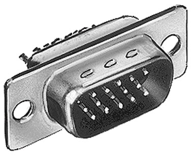 Connettore serie d ad alta densità maschio 15 contatti H-15P TK1/G