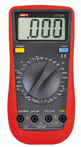 Multimetro Digitale UNI-T manuale ac/dc con test batteria UT-151A