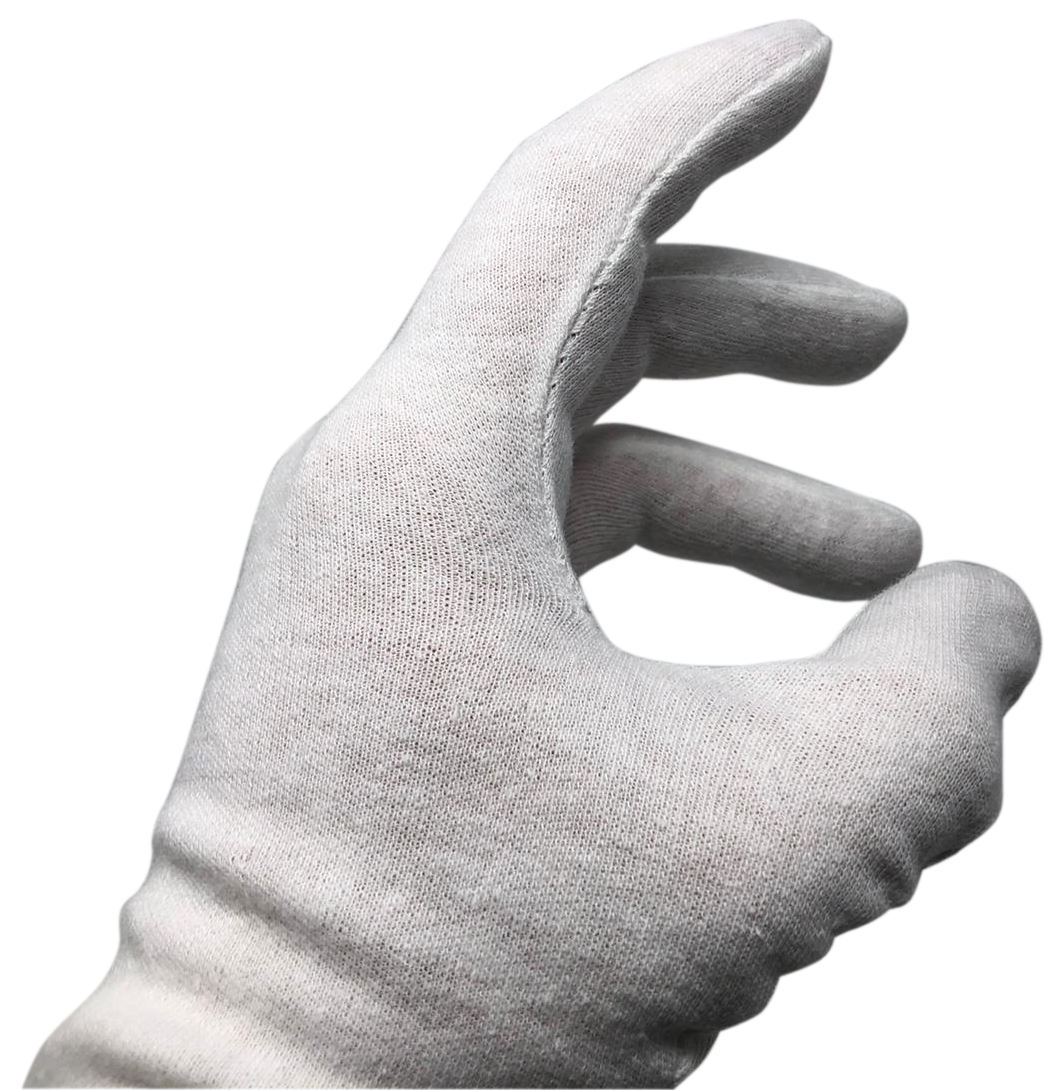 Paio di guanti in cotone lavabile e traspirante, taglia unica