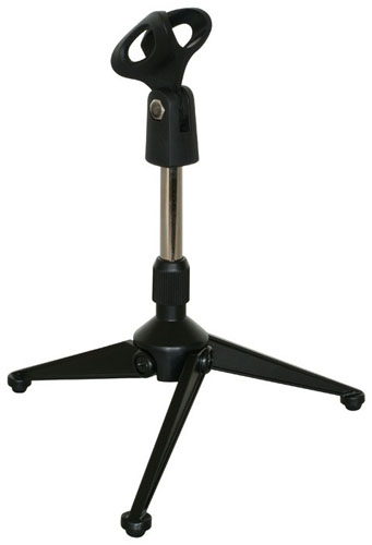 Asta microfonica da tavolo, 12-17,5cm., nera. 188.024