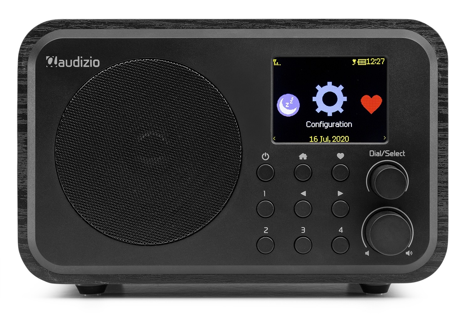 Venezia, WiFi Internet radio, batteria integrata e display a colori, colore nero