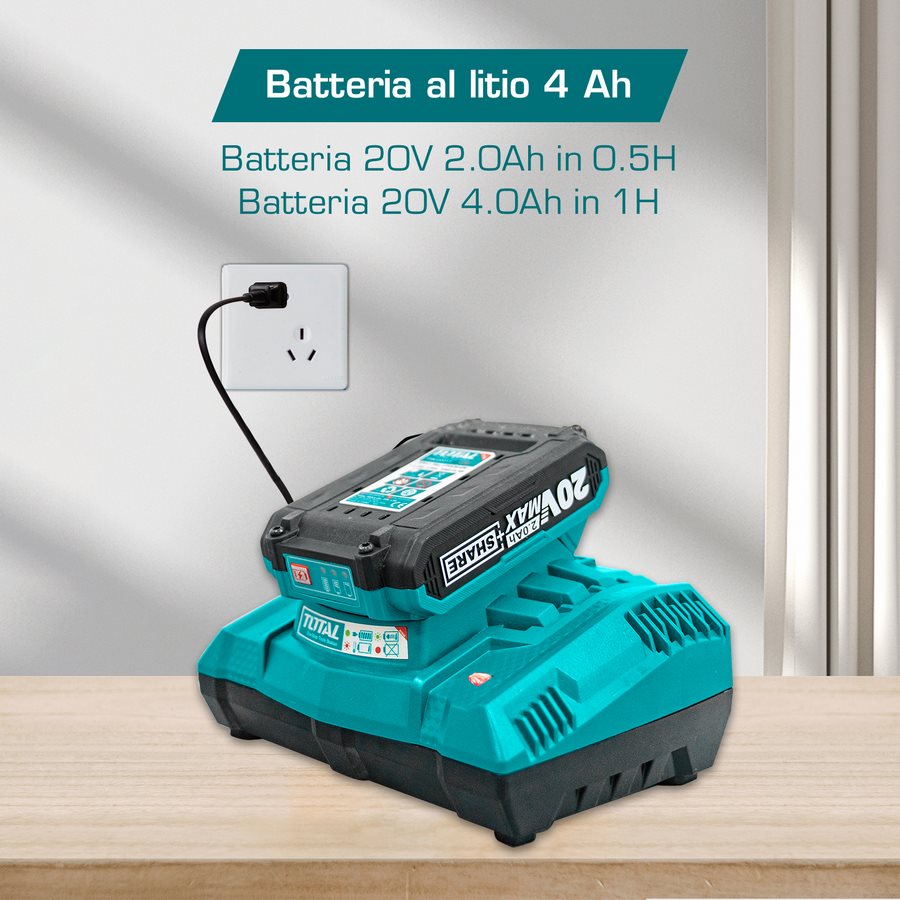 Caricabatteria rapido - 4Ah - 20V TFCLI2003