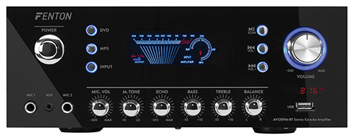 Amplificatore Hi-fi, 2x60W con radio FM e bluethooth AV120FM-BT