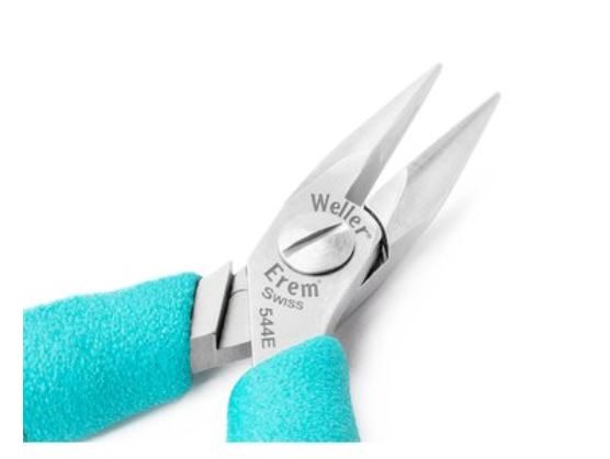 Pinze a becco mezzo tondo con ganasce strette mezzo tonde, 544E Weller