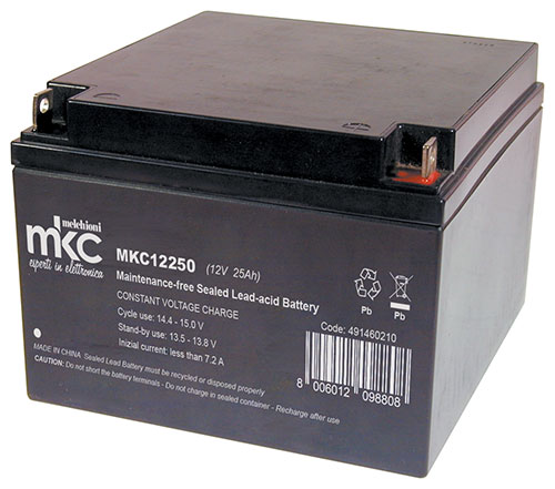 Batteria al piombo ricaricabile 12V 25Ah terminale t3 MKC