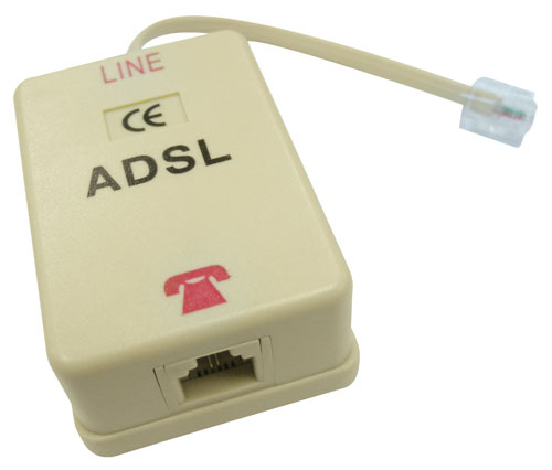 Filtro per linea ADSL: ingresso RJ - uscita RJ filtrata