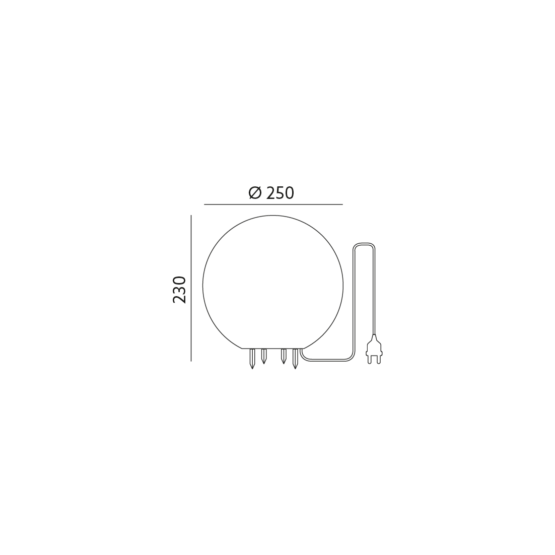 Portalampade decorative da giardino GARDEN BALL L