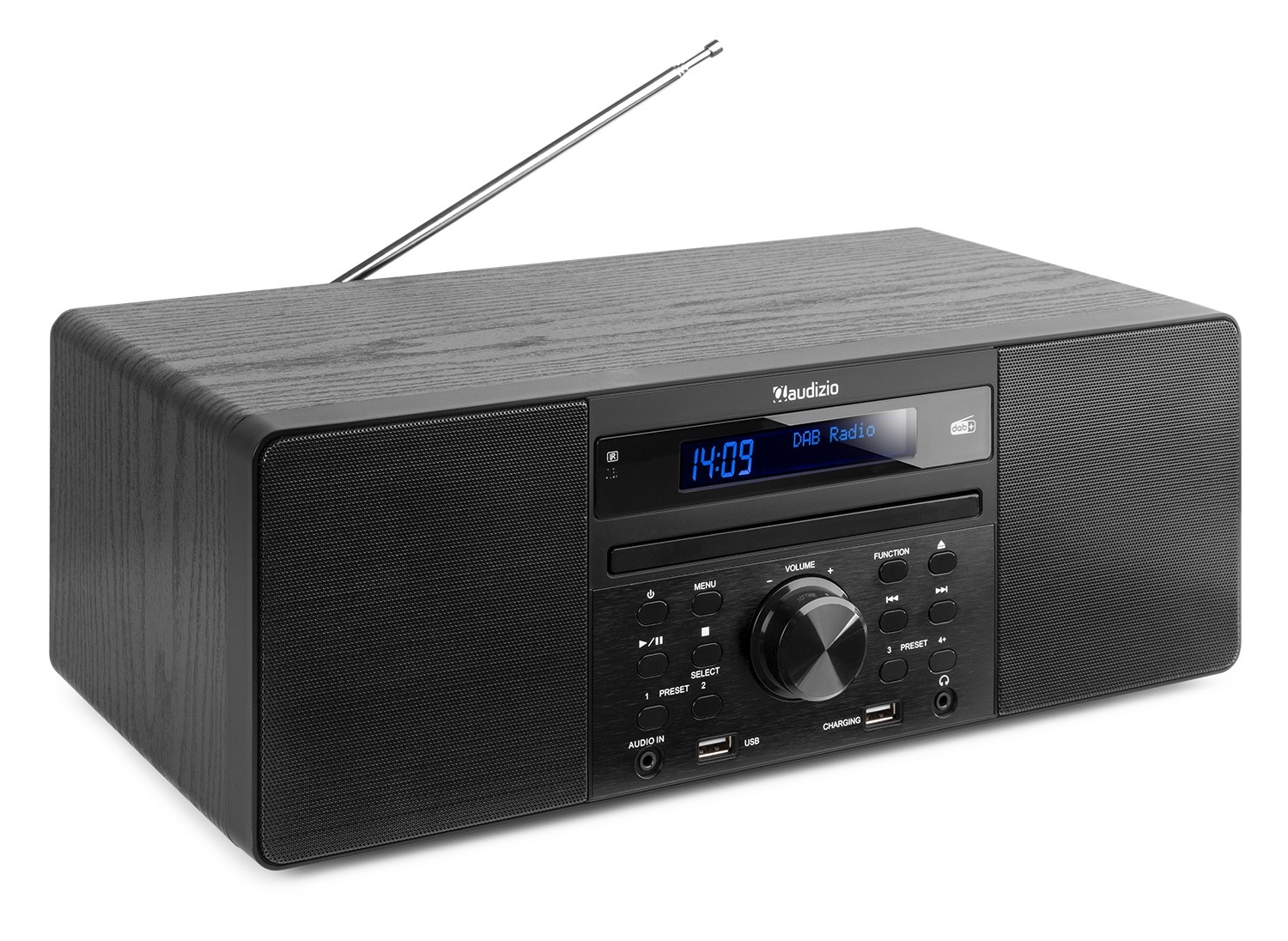 Prato, Radio da 60W  con DAB+/FM, display, lettore CD, Bluetooth, colore nero