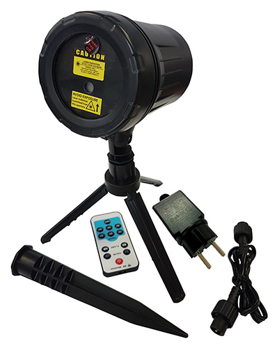 Laser ip44 rg, rosso & verde da esterno con controllo remoto MKC-TOP-A2