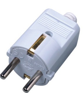 Spina tipo tedesco 16A 250V~, materiale PC, con contatto di terra
