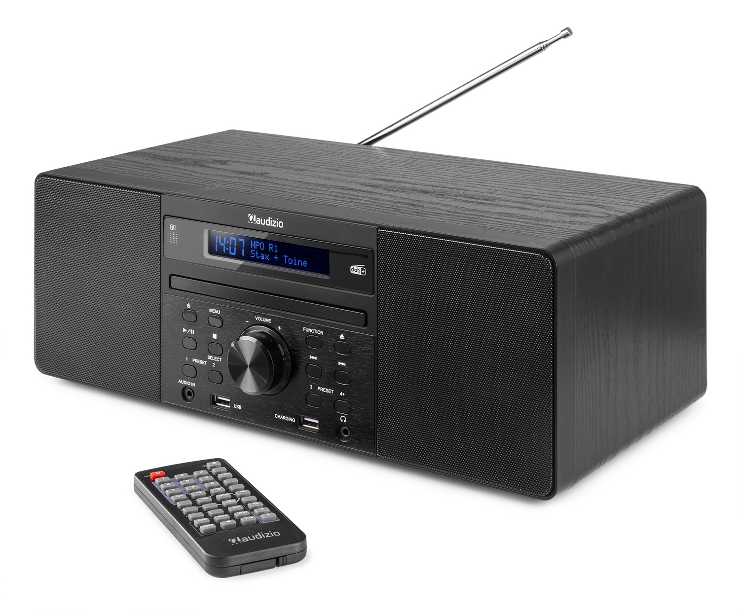 Prato, Radio da 60W  con DAB+/FM, display, lettore CD, Bluetooth, colore nero