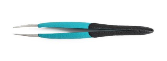 Ergonomic precision tweezers with straight tips, EOODSA Weller