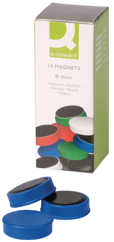 10 magneti assortiti rotondi 25mm per lavagne  metalliche