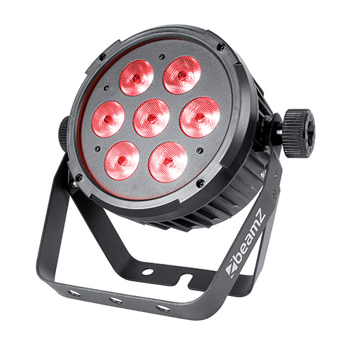 Faro PAR LED piatto7 x 10W RGBWA-U ad alta potenza con scocca ABS BT280