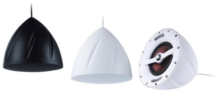 30W 100V/8Ohm Suspended Speaker, 5.25” Woofer, White, model PDS40W