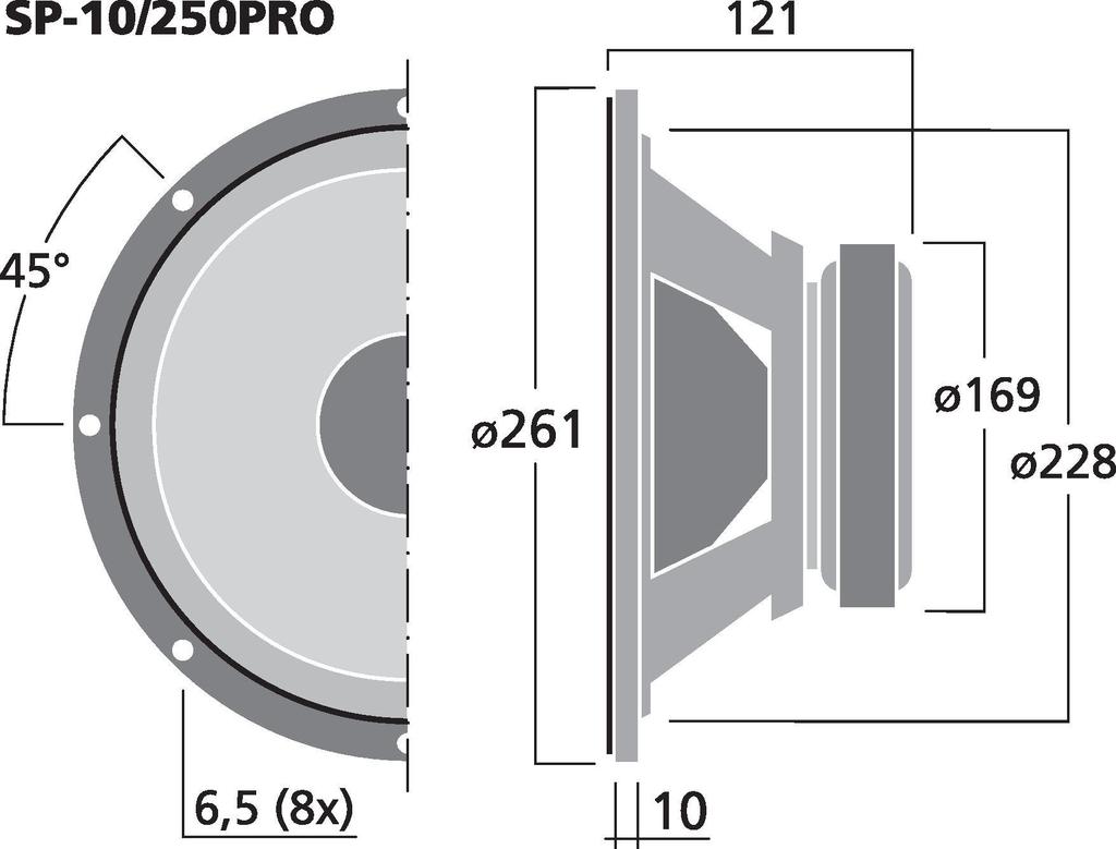 SP-10/250PRO - PA Bass Speaker