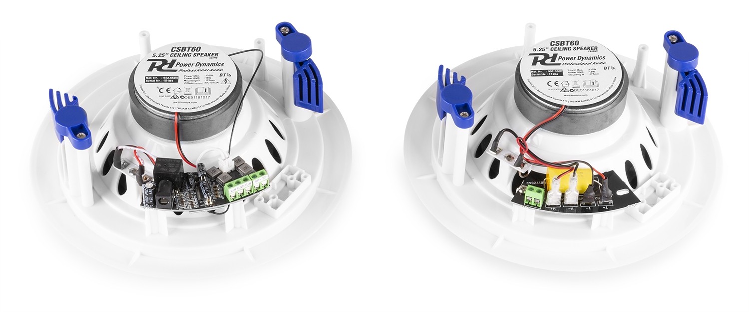 Coppia diffusori amplificati da incasso a soffitto con ricevitore bluetooth, Mod. CSBT60