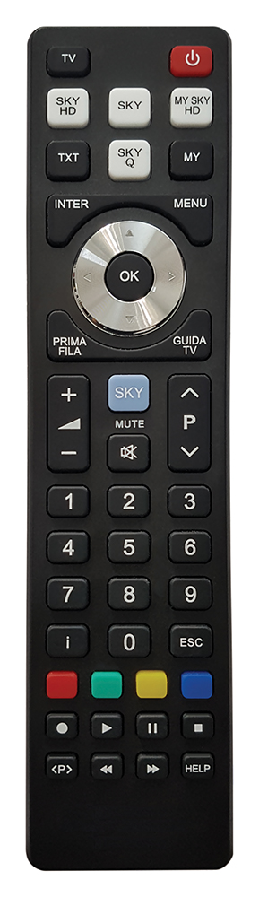 Telecomando dedicato compatibile con decoder SKY: Sky / Sky HD / My Sky / Sky Q, Mod IR-RCSKY PRO