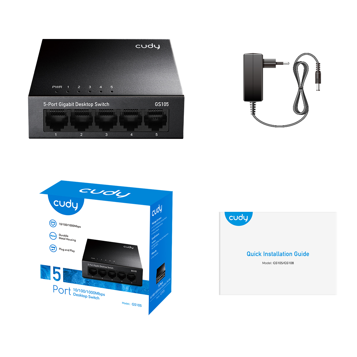 GS105 - 5-Port Gigabit Metal Switch