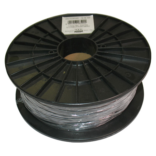 Cavo telefonico piatto in matassa 50 mt nero 8p