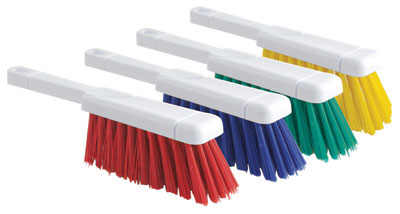 Linea Igiene: Spazzola con manico, setole dure, blu