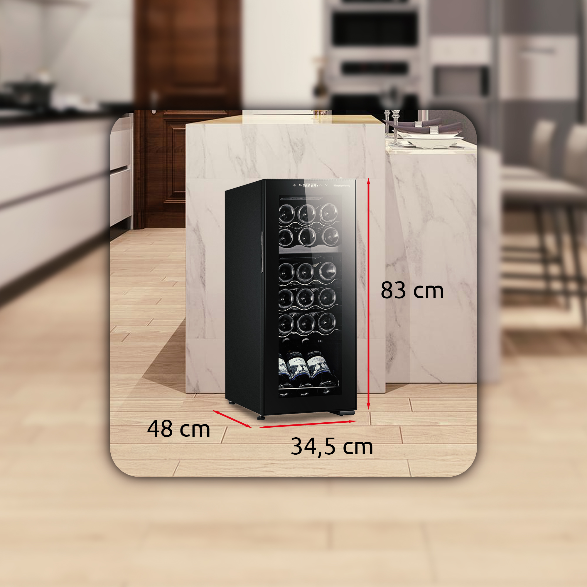 Cantinetta VERMENTINO 18 C DUAL - 18 bottiglie doppia temperatura con compressore