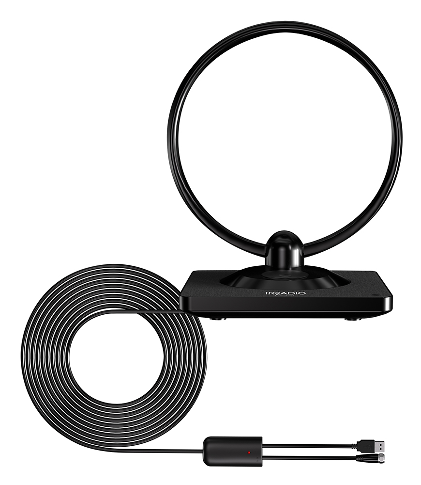 IR-Digital 1 USB Amplified Indoor DVB-T2 Antenna, black color