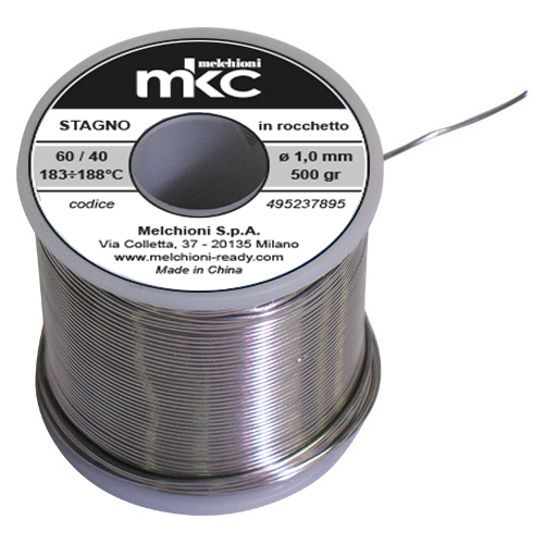 MK6040/1.0/500 - Stagno in rocchetto 60/40 1,0mm 500gr