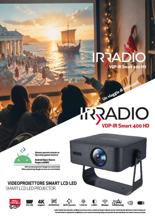VDP-IR Smart 400HD - 400 ANSI Smart HD Video Projector with Android 11 OS