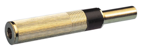 433329550 Socket mono  6,4 mm golden with cable guide