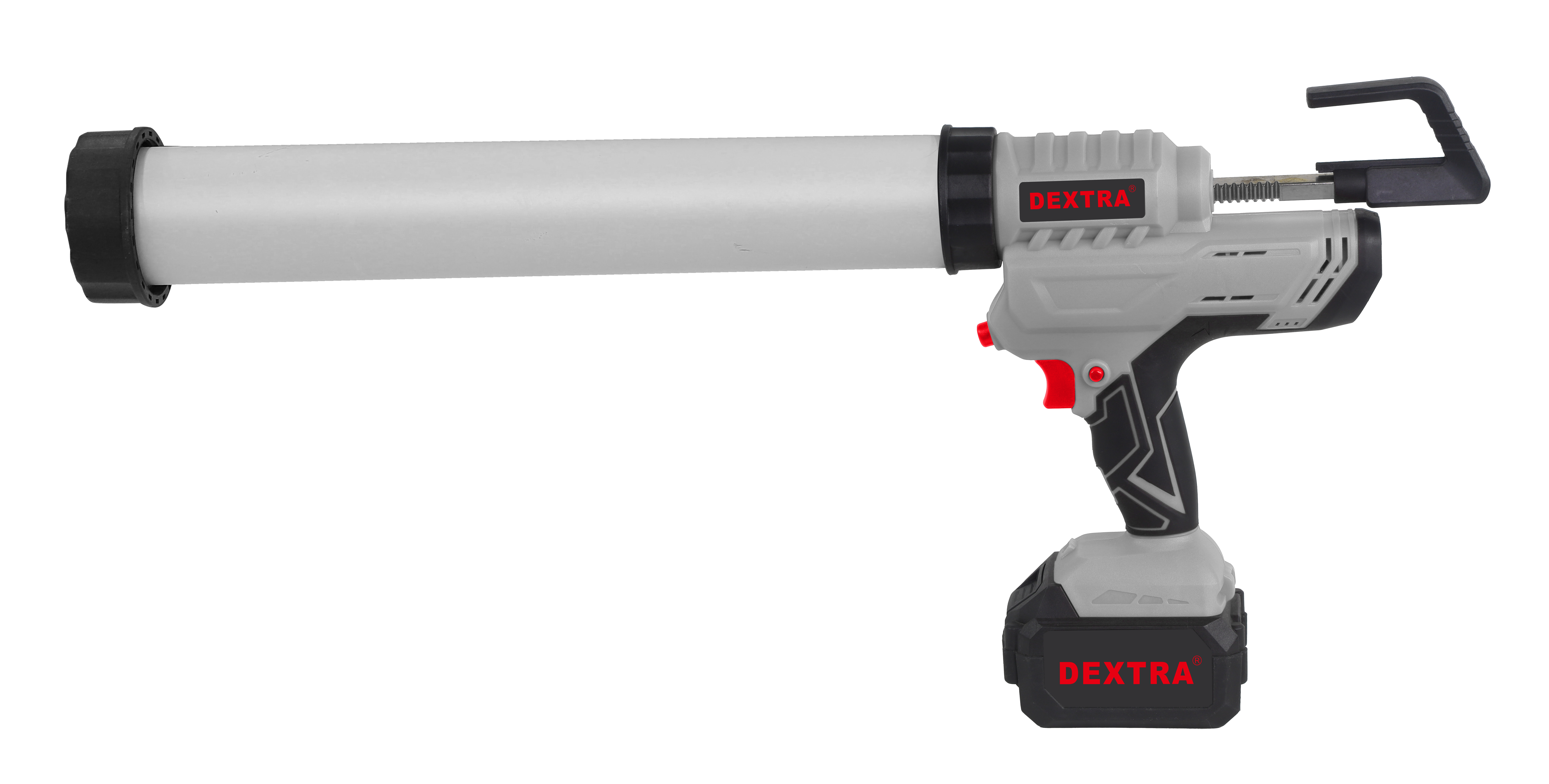 Pistola per sigillante e silicone 20V 6.500 N per cartucce e fusti DEXTRA