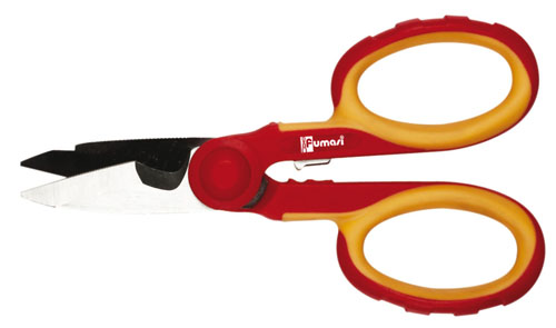 Forbici tutto fare con crimpaggio per terminali 0,5-4mm con portaforbice