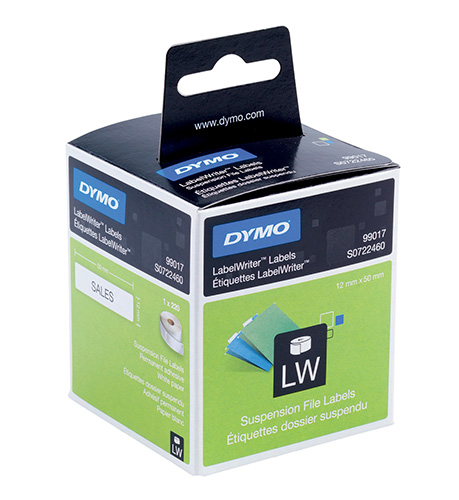 Etichette DYMO® LabelWriter™ Cartelle sosp. Bianco - 12 x 50 mm
