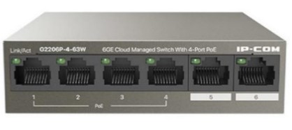 G2206P-4-63W - Switch PoE managed L2, 6 port, 4 PoE